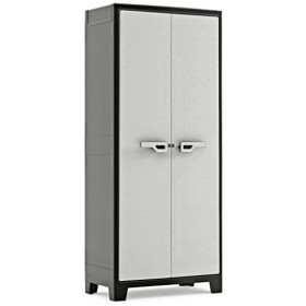 Keter Armadio Alto Titan con Ripiani Regolabili, Grigio, 80 x 44 x 182 cm