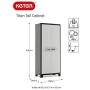 Keter Armadio Alto Titan con Ripiani Regolabili, Grigio, 80 x 44 x 182 cm