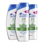 Head & Shoulders Menthol Fresh 2In1 Shampoo e Balsamo Antiforfora Rinfrescante, 3 x 540