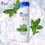 Head & Shoulders Menthol Fresh 2In1 Shampoo e Balsamo Antiforfora Rinfrescante, 3 x 540