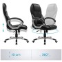 Songmics OBG22B - Sedia da Ufficio Stabile, Resistente, Durevole, Altezza Regolabile, Ergonomica, Nero