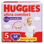 Huggies Ultra Comfort Pannolino Mutandina, Taglia 5/12-17 Kg, Confezione da 68 Pannolini, 34 x 2