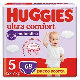 Huggies Ultra Comfort Pannolino Mutandina, Taglia 5/12-17 Kg, Confezione da 68 Pannolini, 34 x 2