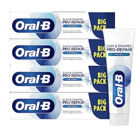 Oral-B Dentifricio Gengive & Smalto Pro-Repair Classico, Confezione da 4 Dentifrici da 100 ml, Spedito in Cartone Ecologico Rici