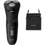 Philips Series 3000 S3233/52 rasoio elettrico a secco e a umido con lame PowerCut e rifinitore di precisione pieghevole