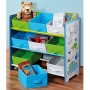 Kesper Scaffale per Bambini, Tela, Blu (Blau), 66 x 59,5 x 30 cm
