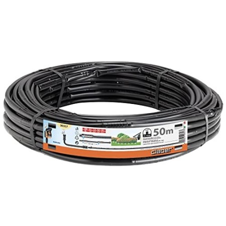 Claber 90357 Tubo Gocciolante Polietilene 1/2, Nero, 50 m