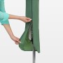 Brabantia Lift-O-Matic Stendibiancheria per Esterni con Capottina Protettiva e Portamollette, Tubo Fissaggio Zincato, Grigio (Me