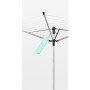 Brabantia Lift-O-Matic Stendibiancheria per Esterni con Capottina Protettiva e Portamollette, Tubo Fissaggio Zincato, Grigio (Me