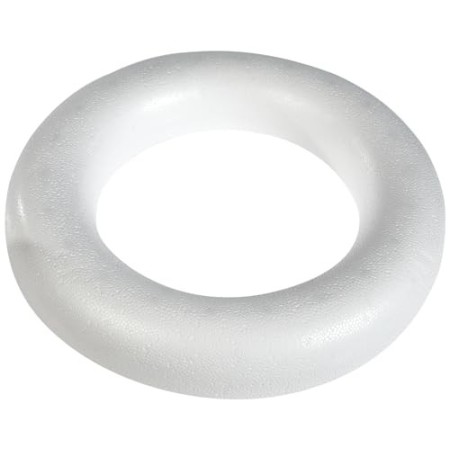 Glorex 6 3803 833 di polistirolo, Mezzo Anello di polistirolo, Bianco, 30 x 30 x 4 cm