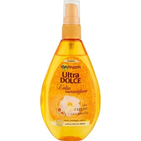Garnier Ultra Dolce Olio Meraviglioso Olio Spray per Capelli Secchi Spenti, 150 ml