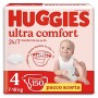 HUGGIES Pannolini Ultra Comfort, Taglia 4 (7-18 Kg), Confezione da 150 Pannolini