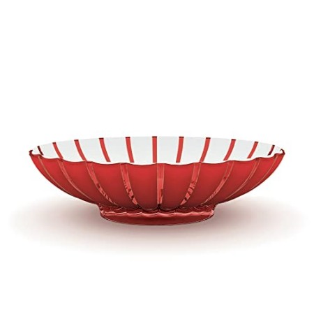 Guzzini Centrotavola/Fruttiera Grace, Rosso Chiaro, 30.5 x 37.5 x h9 cm