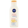 NIVEA SUN Crema Solare Sensitive Immediate Protect FP50+ in Flacone da 200 ml, Latte Solare con Aloe Vera e Antiossidanti, Prote
