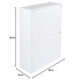 Esidra Pattumiera portarifiuti salvaspazio per differenziata 4 secchi Ferro, 60 x 92 x 25 cm