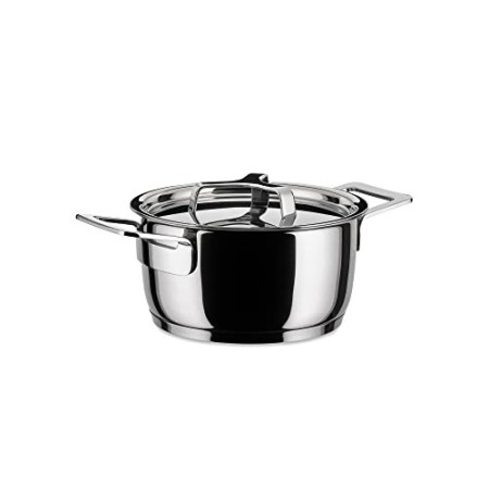Alessi AJM101/16 Pots&Pans Casseruola a Due Manici, in Acciaio Inossidabile 18/10 Lucido, 160 cl
