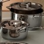 Alessi AJM101/16 Pots&Pans Casseruola a Due Manici, in Acciaio Inossidabile 18/10 Lucido, 160 cl