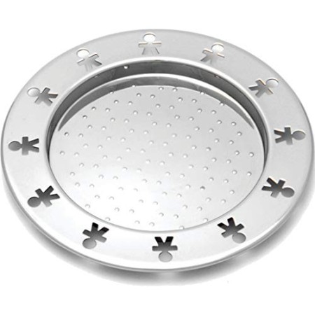 Alessi AKK80/15 - Sottobottiglia anti-umidità "Mini Girotondo", in acciaio INOX 18/10, a finitura lucida - set da 2