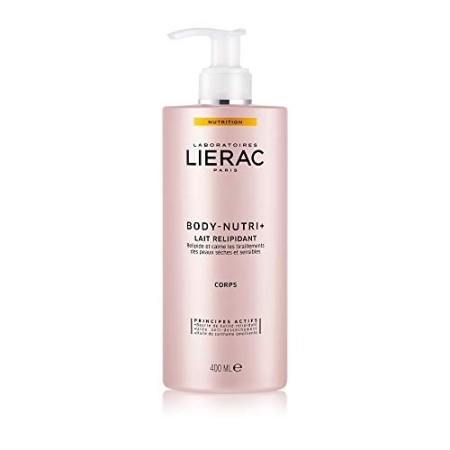 Lierac Body Nutri+ Latte Relipidante Nutriente Corpo con Burro di Karité, per la Pelle Secca e Sensibile, Formato da 400 ml