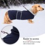 Geyecete - Cappotto termico trapuntato per bassotto per cani, con fodera in caldo pile, abbigliamento esterno per cani con fasce