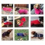 Geyecete - Cappotto termico trapuntato per bassotto per cani, con fodera in caldo pile, abbigliamento esterno per cani con fasce