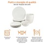 AmazonBasics - Servizio di Piatti per 6 persone, 18 pezzi