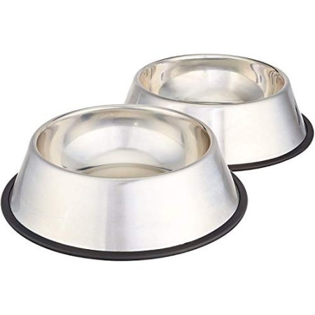 AmazonBasics - Ciotola per cani in acciaio INOX - Confezione da 2