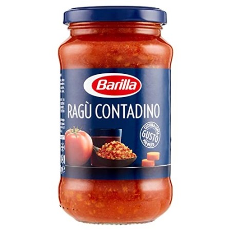 Barilla - Sugo Ragù Contadino - Salsa Pronta al Pomodoro con Vino Rosso - 400 gr