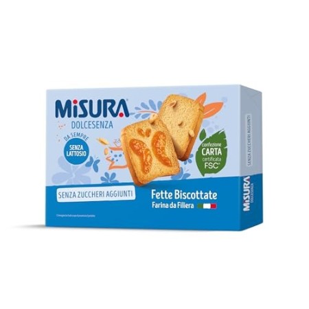 Misura Fette Biscottate Dolcesenza | Senza Zuccheri Aggiunti | Confezione da 320 grammi