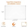 AmazonBasics - Lavagna bianca, cancellabile a secco, con supporto porta-pennarelli e bordi in alluminio, 90 cm x 60 cm
