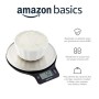 AmazonBasics - Bilancia digitale da cucina con display LCD, in acciaio inox, priva di bisfenolo A (pile incluse)