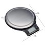 AmazonBasics - Bilancia digitale da cucina con display LCD, in acciaio inox, priva di bisfenolo A (pile incluse)