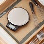 AmazonBasics - Bilancia digitale da cucina con display LCD, in acciaio inox, priva di bisfenolo A (pile incluse)