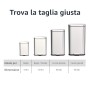 AmazonBasics - Pattumiera rettangolare con chiusura silenziosa, 30 L, satinato, nichel