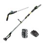 Murray 1688106 IQ18PSHK Potatore Telescopico a Batteria agli Ioni di Litio da 18 V, Kit 2-in-1 con Palo da 20 cm e Tagliasiepi d