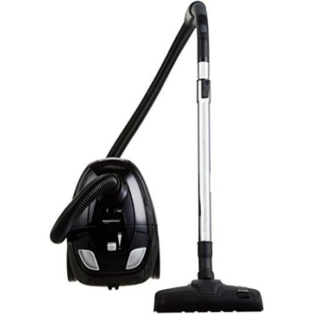 AmazonBasics - Potente aspirapolvere a cilindro, con sacchetto, per pavimenti duri e tappeti, filtro HEPA, leggero e compatto, 7