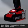 Einhell 4513861 Te-CD 18 Li-I Bl, Trapano a Percussione 2X2.0 Ah, Aluminio, Nero, Rosso