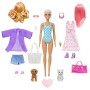 Barbie- Ultimate Color Reveal Bambola con 25 Sorprese, 2 Cuccioli, 15 Sacchettini con Abiti e Accessori, Modelli Assortiti, Gioc