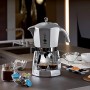 Bialetti Mokona Silver, Macchina Caffè Espresso, Sistema Aperto (per Macinato, Capsule Bialetti e Cialde)