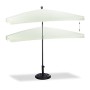 Relaxdays 10020902_126 Ombrellone da Giardino, Spiaggia, Forma Rettangolare, Naturale, 120x200x240 cm