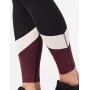 Marchio Amazon - AURIQUE Leggings Sportivi Colour Block Donna, Nero (Black/Port Royale/Blush), 42, Label:S