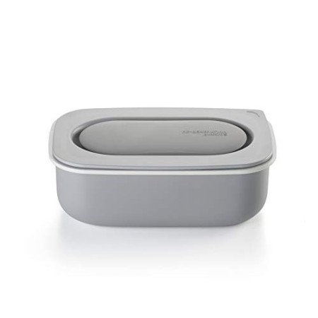 Guzzini 5460133 Salad Box Pranzo con Set Posate/Pinza e Vano Porta Condimenti, 100% Riciclabile, Made in Italy, 0.9 Litri, Plast