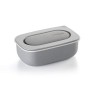Guzzini 5460133 Salad Box Pranzo con Set Posate/Pinza e Vano Porta Condimenti, 100% Riciclabile, Made in Italy, 0.9 Litri, Plast