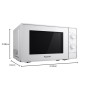 Panasonic NN-E20JWMEPG Forno a Microonde, 20 Litri, diametro del piatto: 25 cm, 800 W, 46 Decibel, Bianco 26x44x44cm