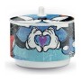 Egan WMSET/18 Set Tazze Caffe Sweet Love, Zuccheriera e Tovaglietta, Porcellana, Blu, 4 unità