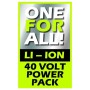 IKRA 74003000 soffiatore a Batteria IAB 40-25, velocità di soffiaggio 320 km/h, agli ioni di Litio Durata Max. 60 Minuti, ergon