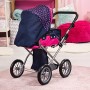 Bayer Design 13654AA Carrozzina per bambole City Star regolabile con unicorno, Blu / Rosa