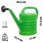 KADAX - Annaffiatoio da giardino in plastica, per interni ed esterni, per piante da interni, per irrigazione giardino, casa, con
