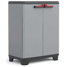 Keter Armadio in plastica Stilo basso con ripiani regolabili, 68 x 39 x 90 centimentri