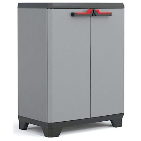 Keter Armadio in plastica Stilo basso con ripiani regolabili, 68 x 39 x 90 centimentri